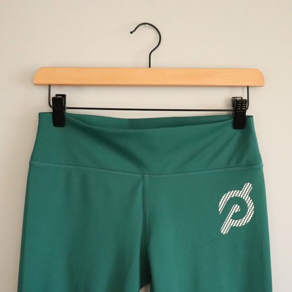 Peloton Women's L Green Scalloped Hem Limited Ed. Mid-Rise Leggings Yoga Pants - Picture 3 of 10